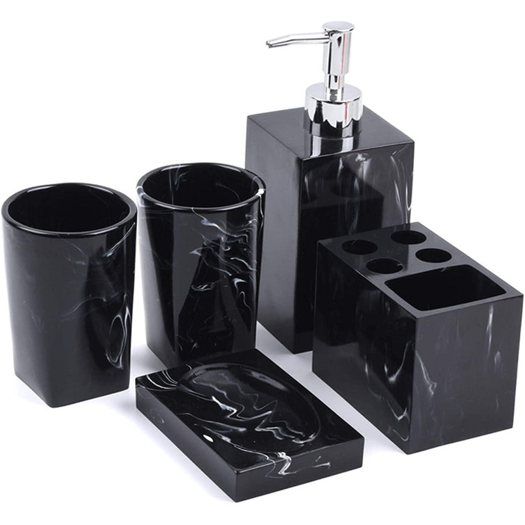Black White Bathroom Accessories Sets Everything Bathroom